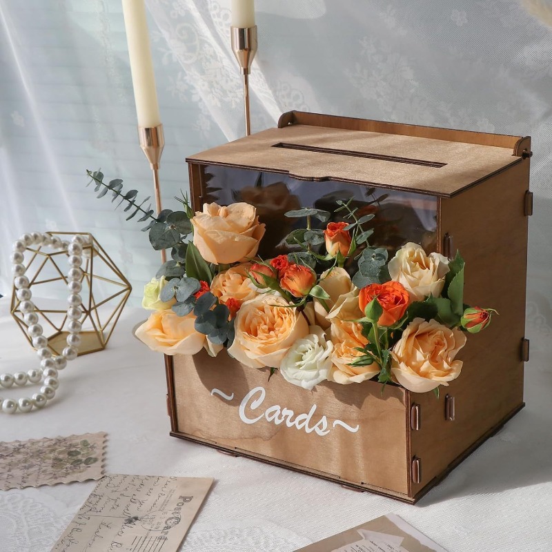 Wedding Card Box - Boîte de rangement en bois DIY