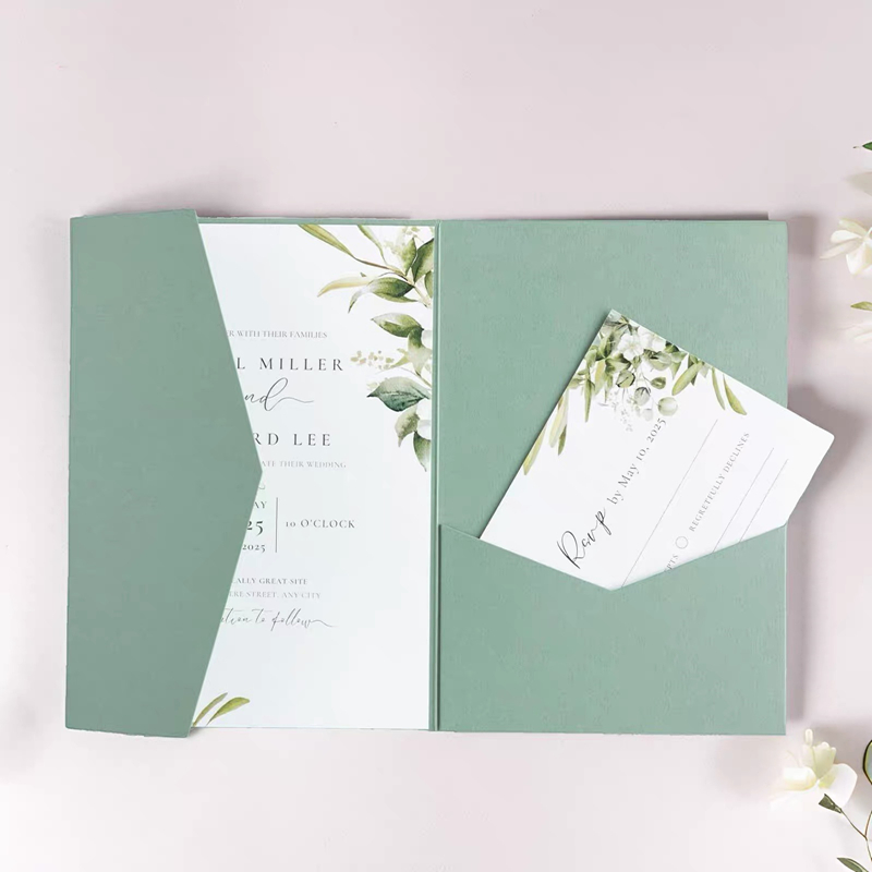 Wedding Supply Business - Enveloppes vertes pour Invitation de mariage,