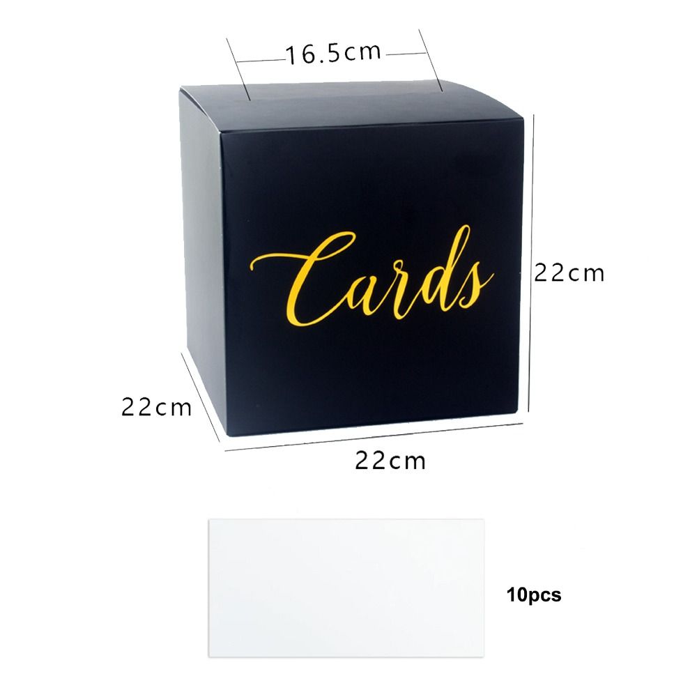 Wedding Card Box - Boîte de rangement blanche et noire
