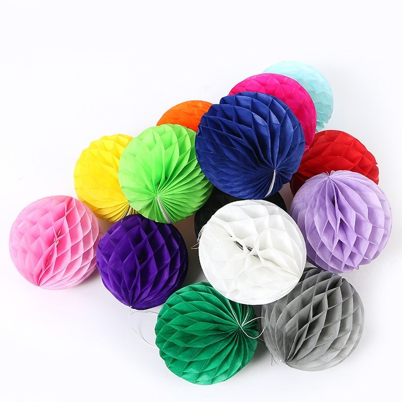 Wedding Event Supply - Boule en Papier Nid d'Abeille Pastel,