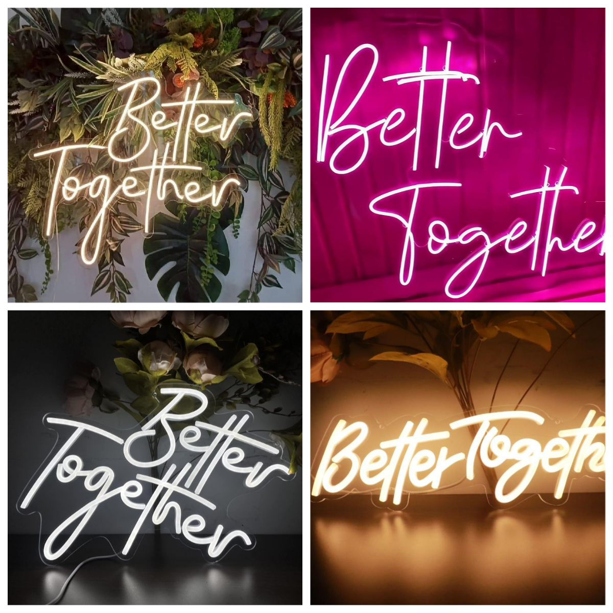 Wedding Led - Enseigne néon « Better Together »