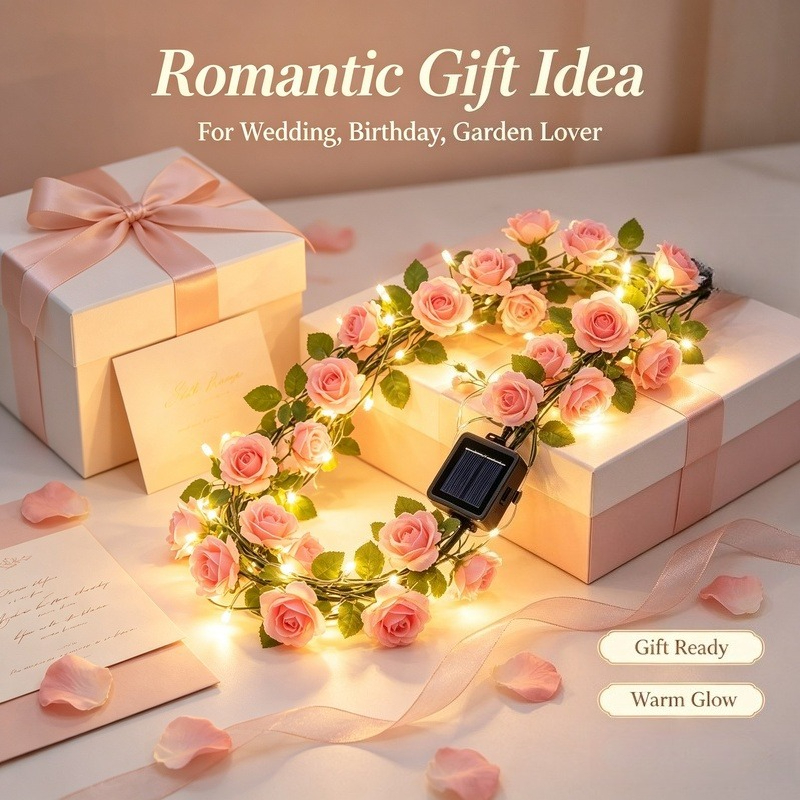 Wedding Led - Guirlandes lumineuses solaires en forme de