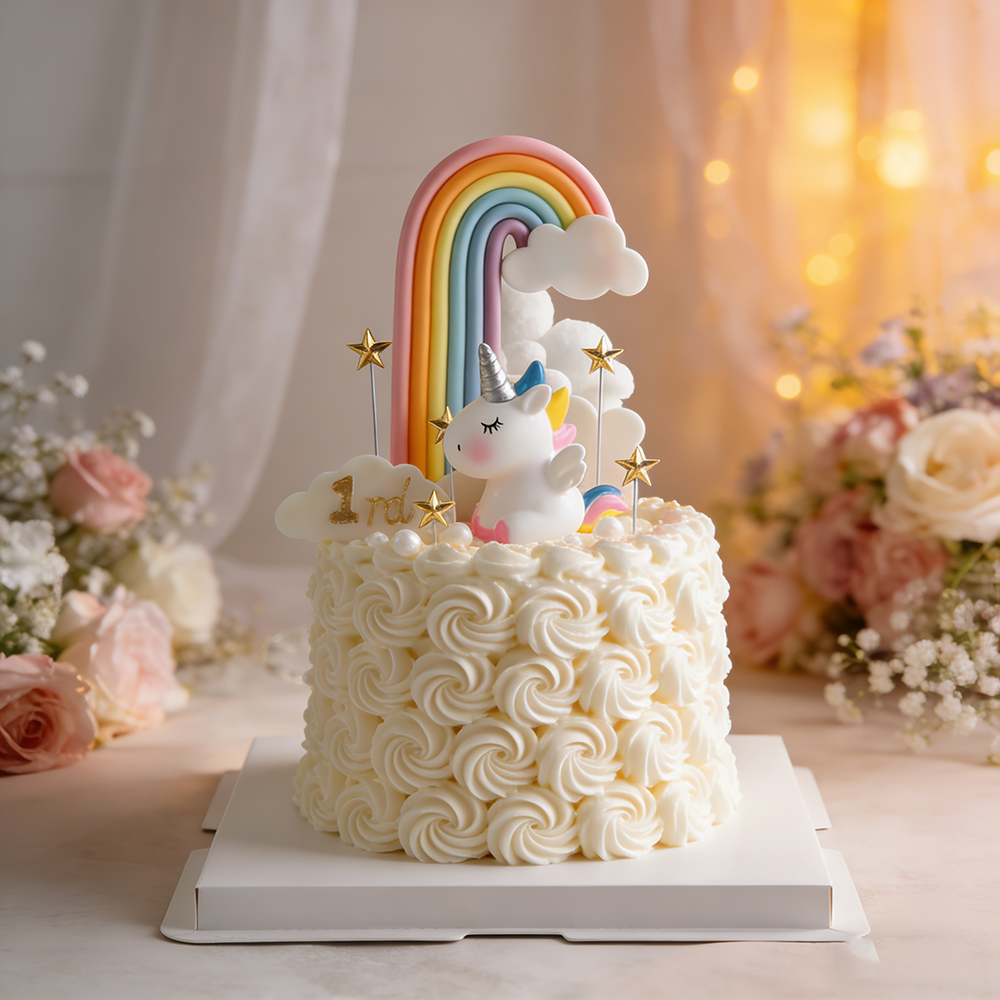 Wedding Supply Kit - Décoration de gâteau arc-en-ciel sur le