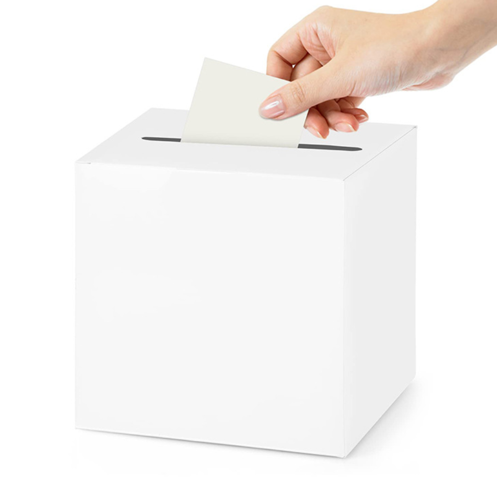 Wedding Card Box - Boîte de rangement blanche et noire