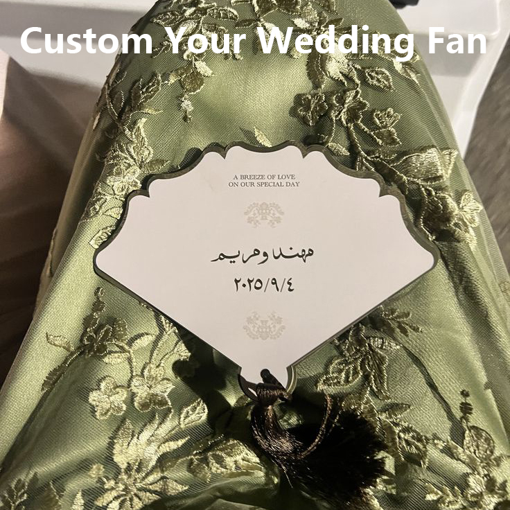 Wedding Supply Business - Éventail de mariage de luxe personnalisé,