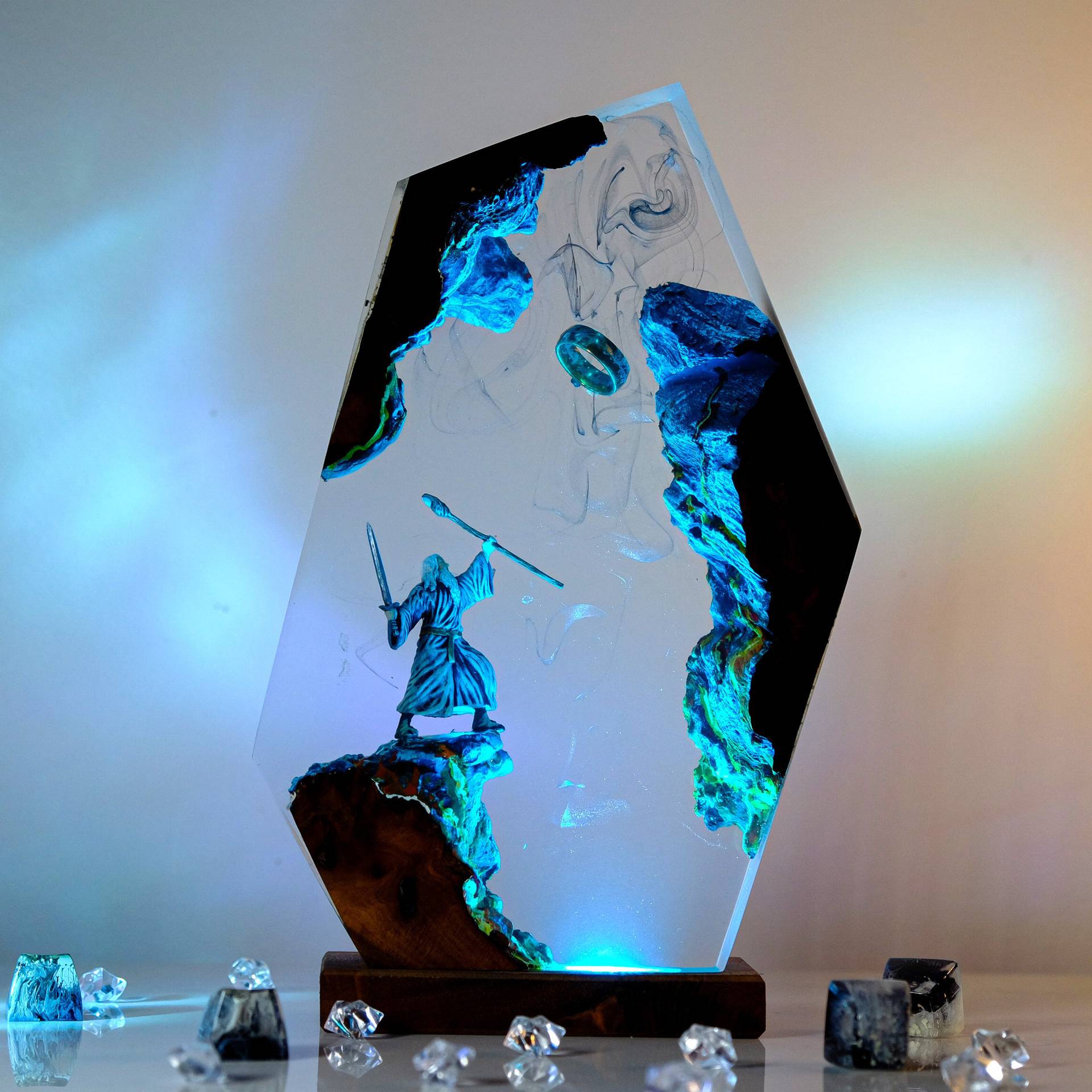 Wedding Led - Lampe de table en résine Scène