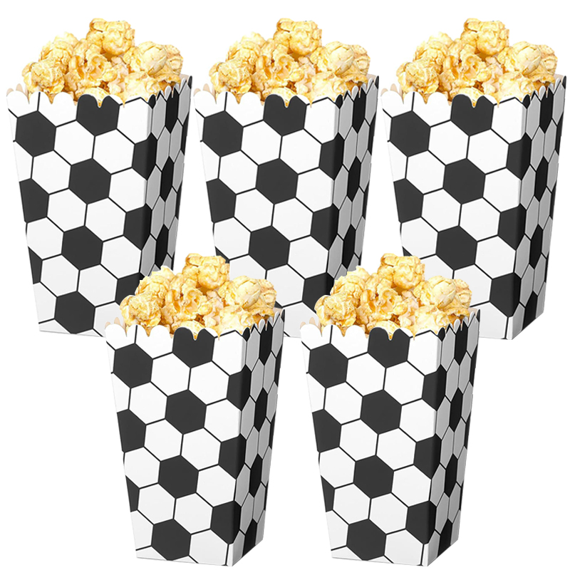 Wedding Event Supply - Boîtes à pop-corn de Football, 6/18