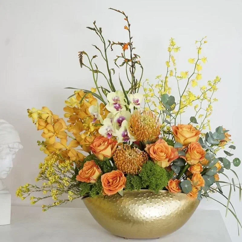 Centerpiece Vase Tall - Nouveau Grand taille bol doré Pot