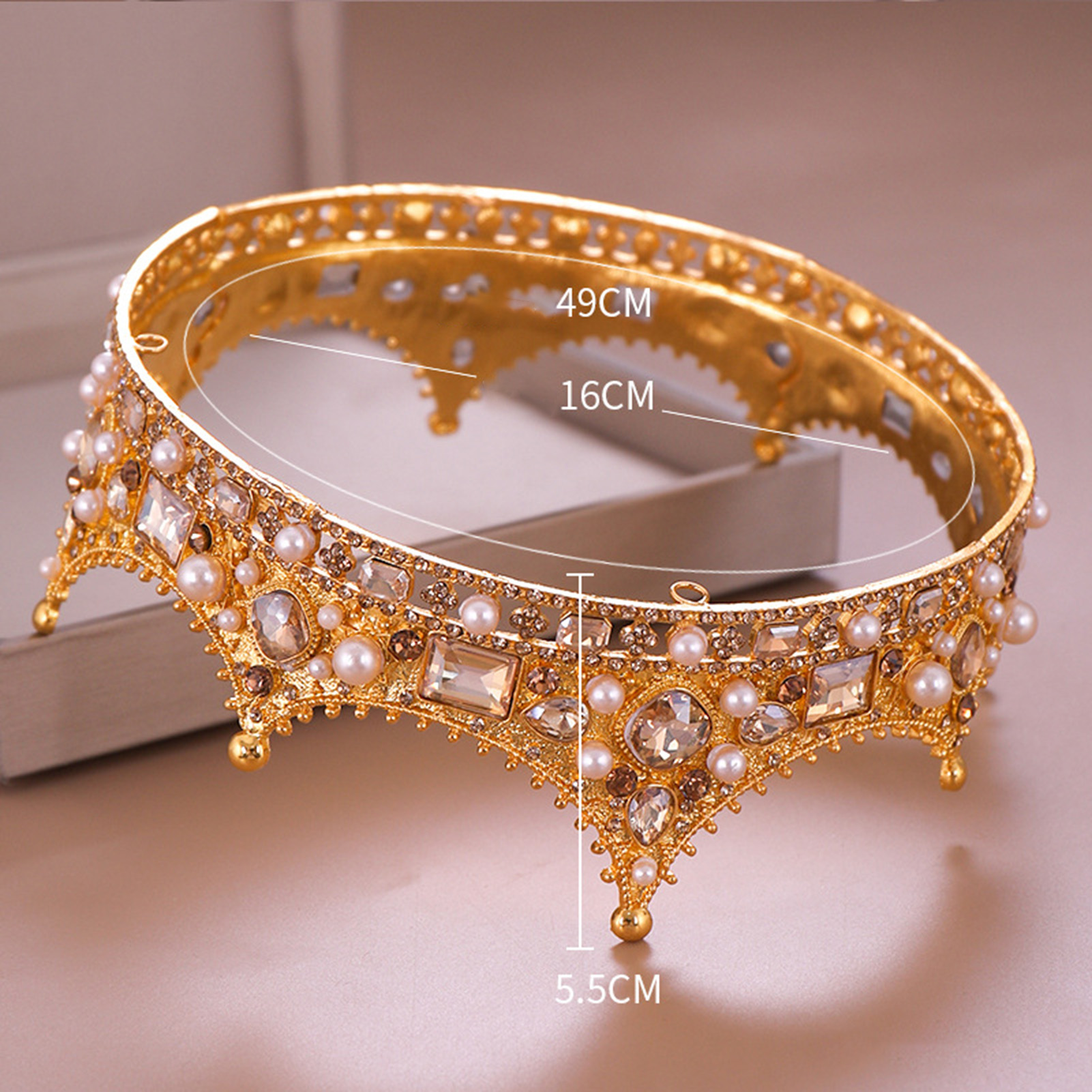 Wedding Supply Decor - Couronne de mariée en strass, diadème