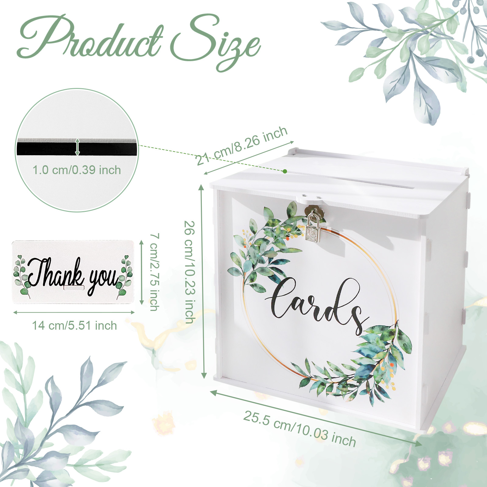 Boîte à cartes de mariage avec - Wedding Card Box avis et prix