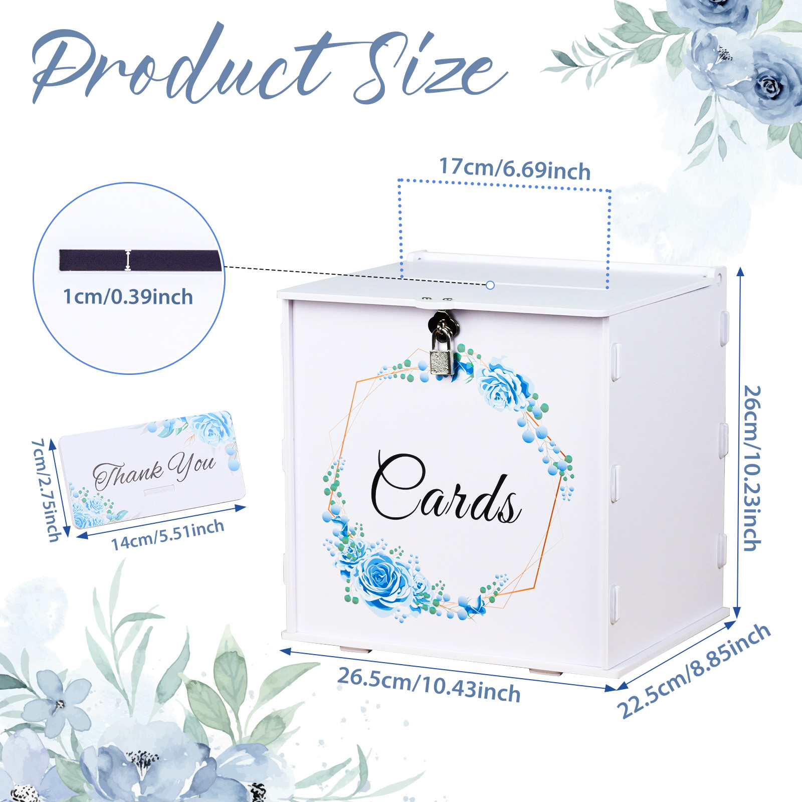 Boîte à cartes de mariage blan - Wedding Card Box avis et prix