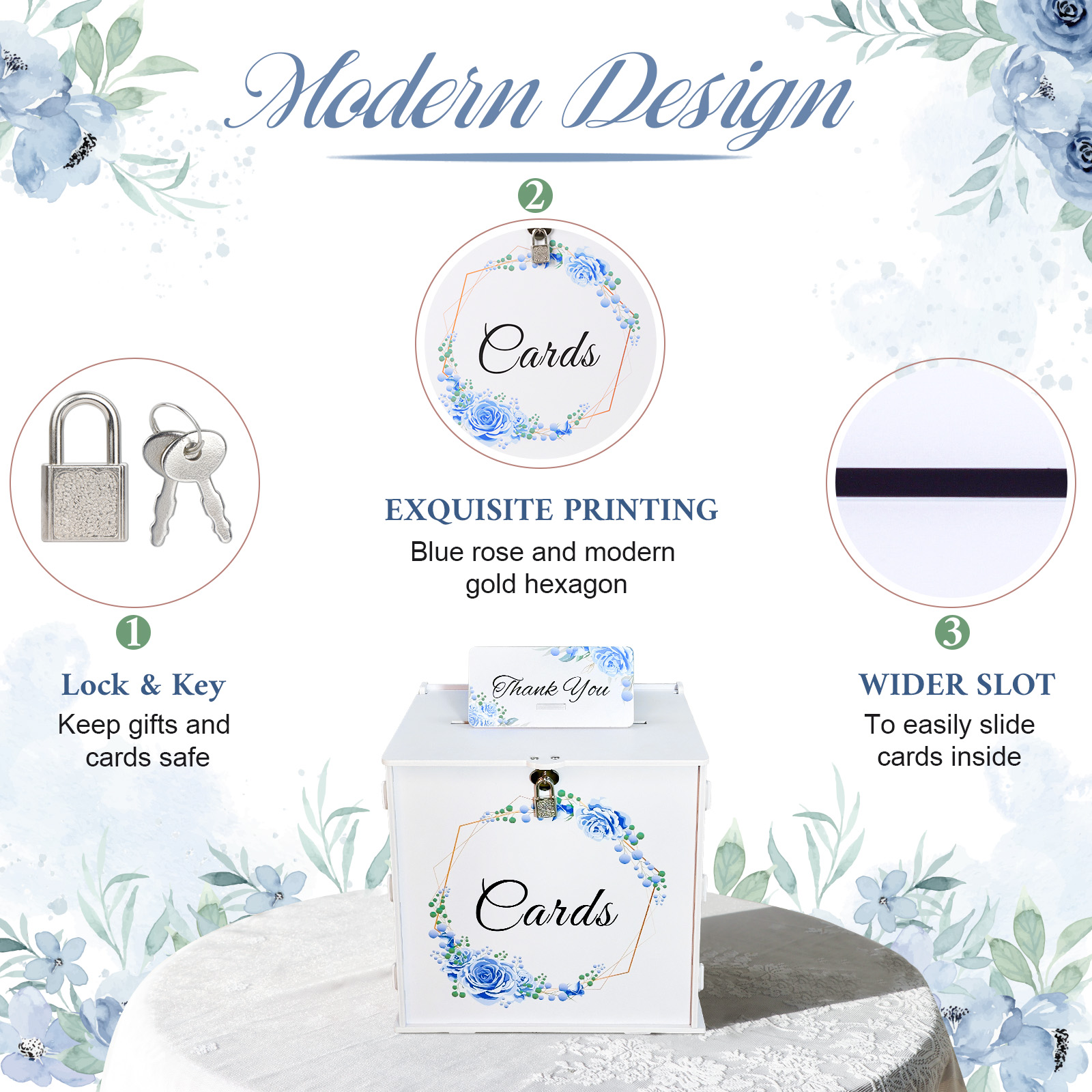 Boîte à cartes de mariage blan - Wedding Card Box avis et prix