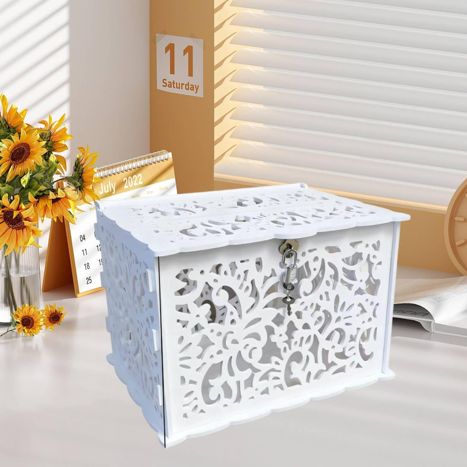 Boîte élégante blanche pour ca - Wedding Card Box avis et prix