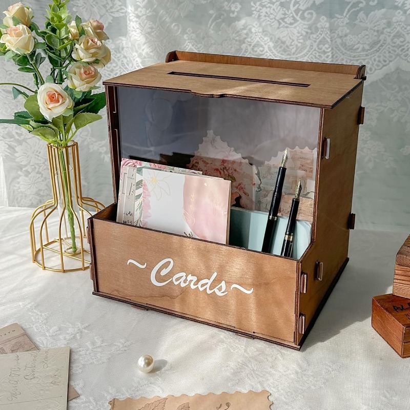 Boîte de rangement en bois DIY - Wedding Card Box avis et prix