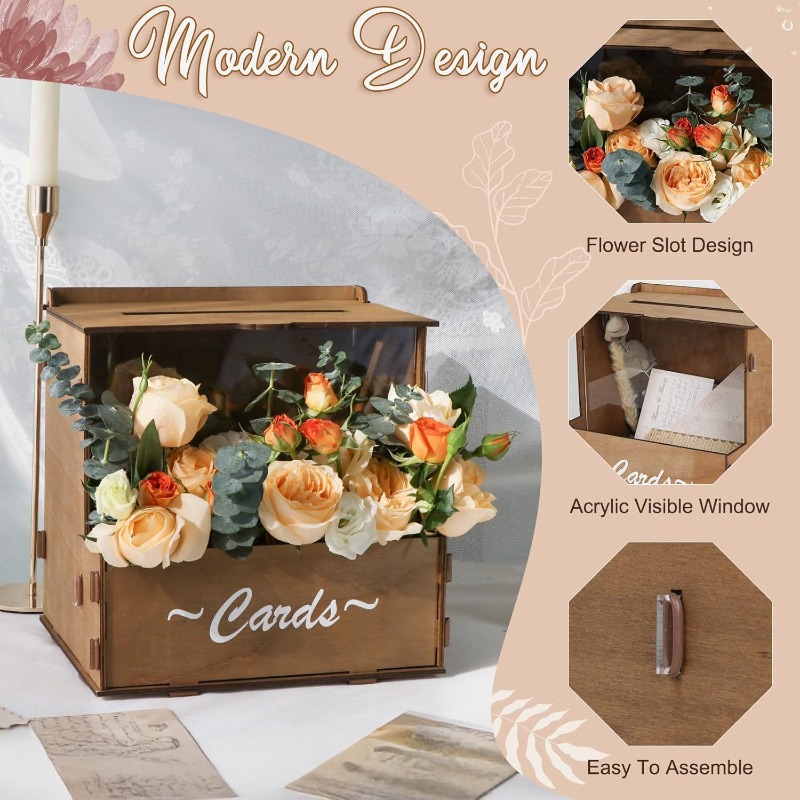 Boîte de rangement en bois DIY - Wedding Card Box avis et prix