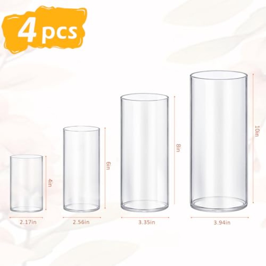 Lot de 4 vases cylindriques en - Centerpiece Vase Tall avis et prix