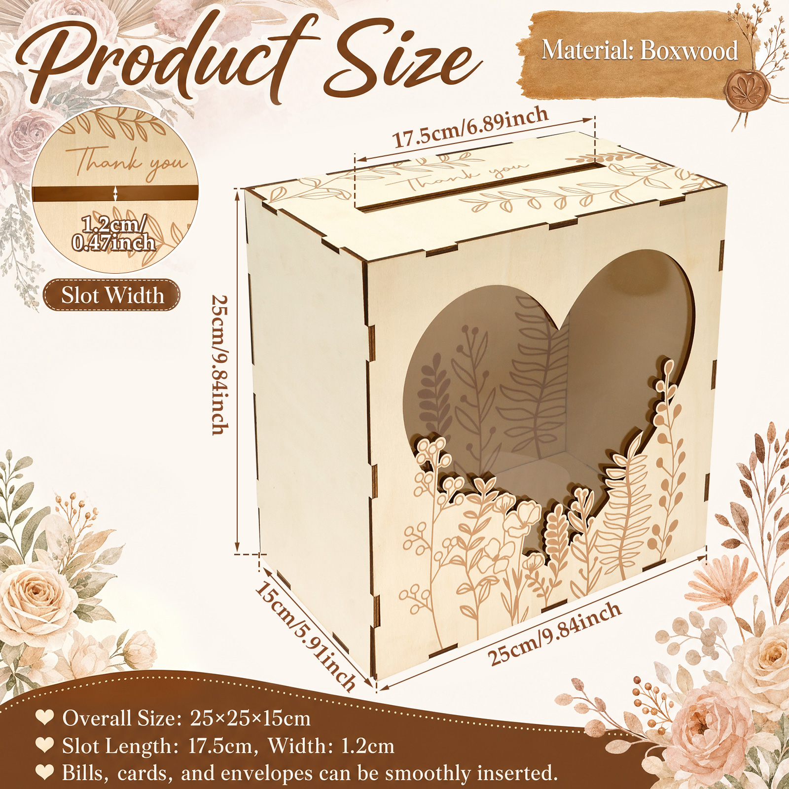 Boîte à cartes de mariage en b - Wedding Card Box avis et prix