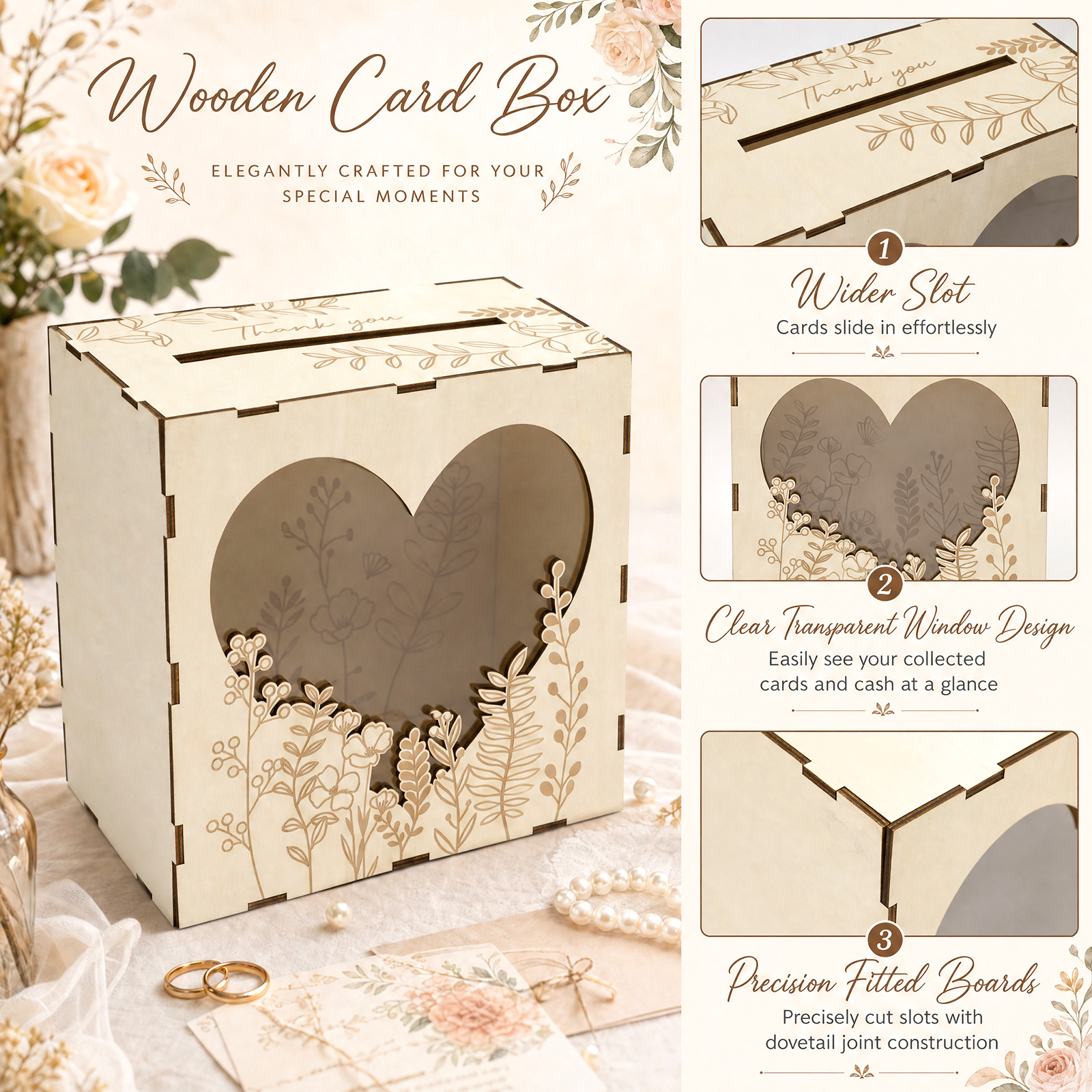 Boîte à cartes de mariage en b - Wedding Card Box avis et prix