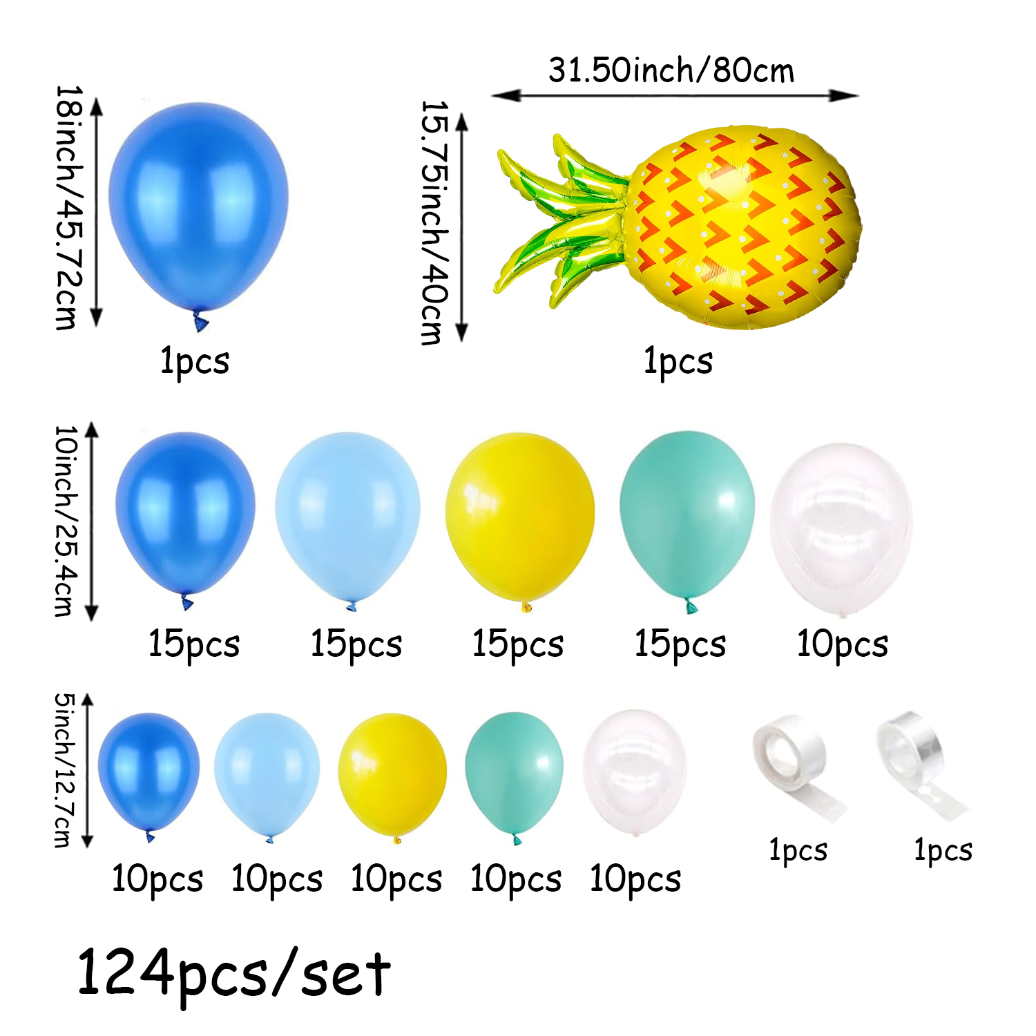 124 pièces Kit d'arc de ballon - Wedding Supply Kit avis et prix