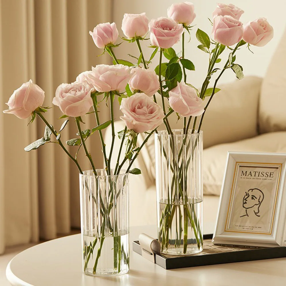 Vase à fleurs cylindrique tran - Centerpiece Vase Tall avis et prix
