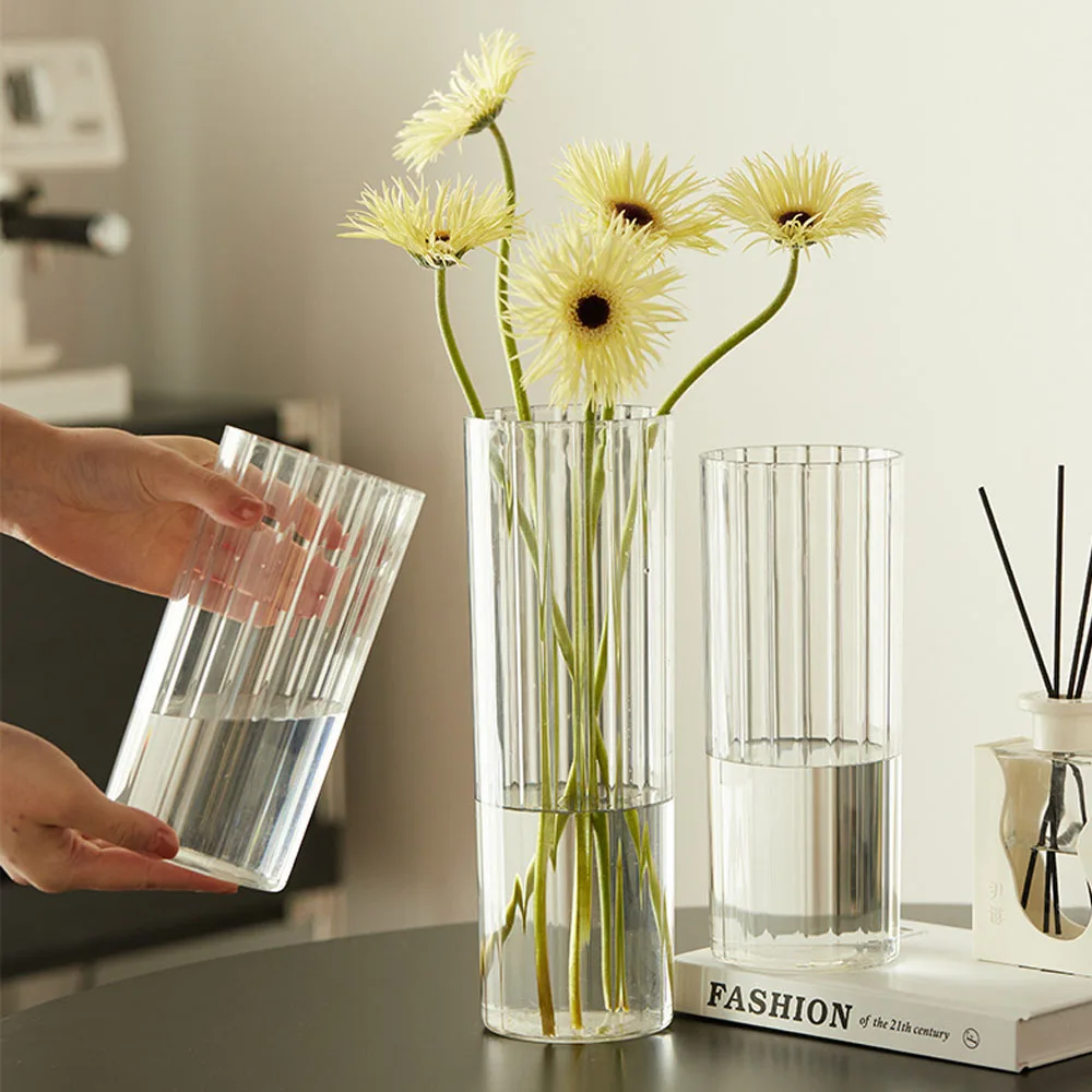 Vase à fleurs cylindrique tran - Centerpiece Vase Tall avis et prix