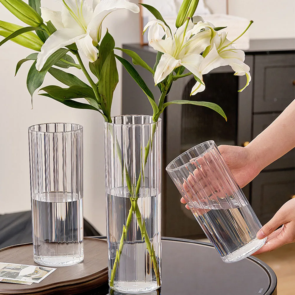 Vase à fleurs cylindrique tran - Centerpiece Vase Tall avis et prix