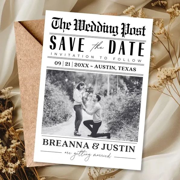 Carte de journal photo personn - Wedding Supply Business avis et prix