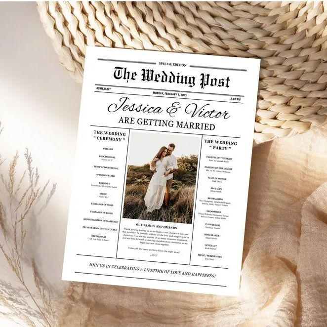 Carte de journal photo personn - Wedding Supply Business avis et prix