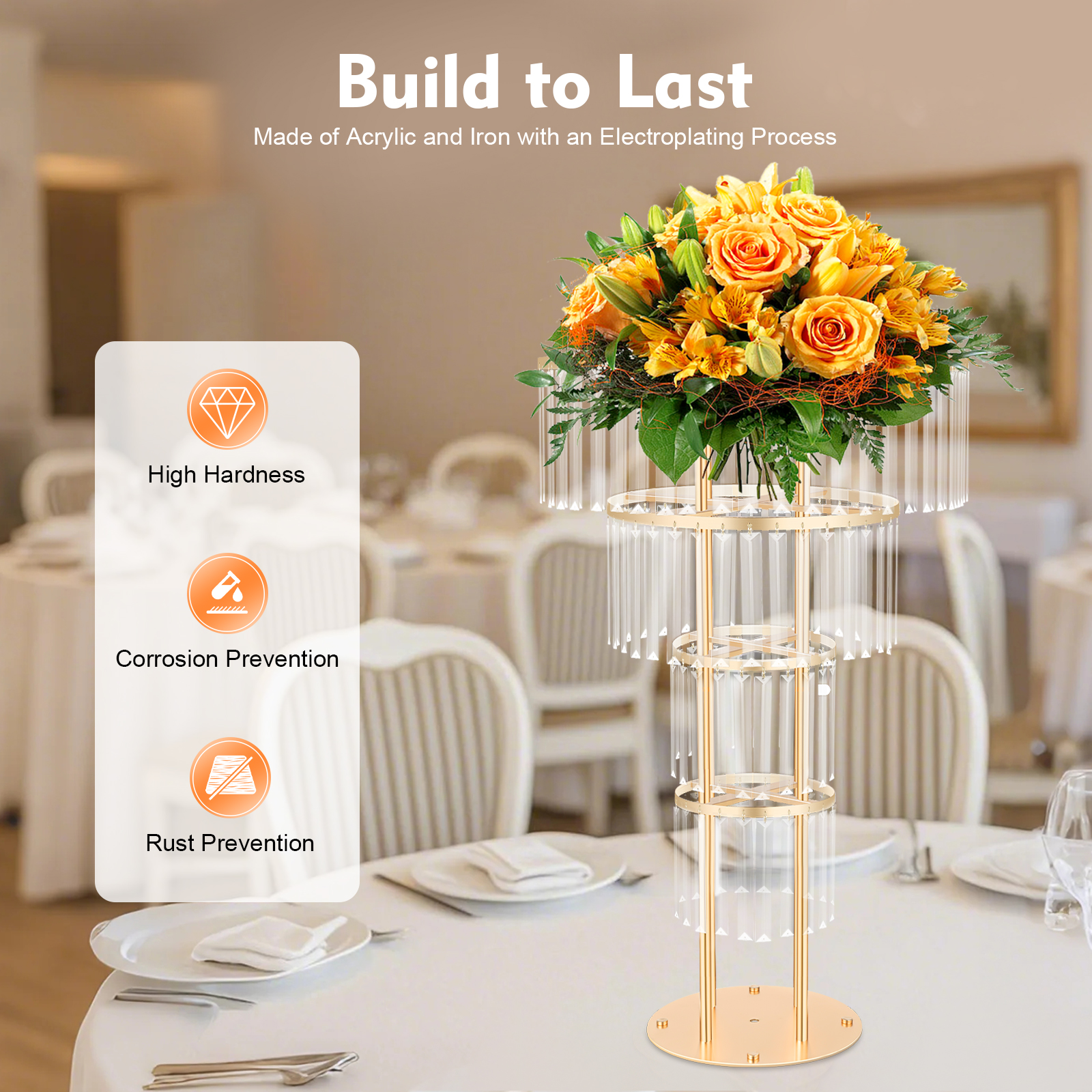 Support à fleurs de mariage en - Centerpiece Vase Tall avis et prix