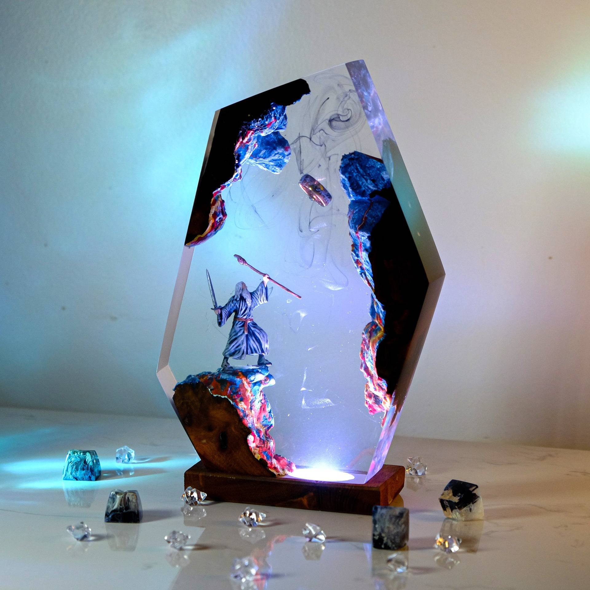 Lampe de table en résine Scène - Wedding Led avis et prix
