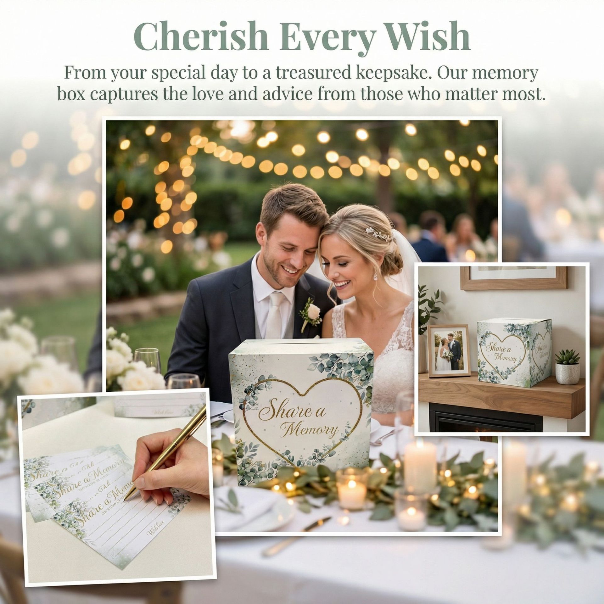 Boîte à cartes florale blanche - Wedding Card Box avis et prix