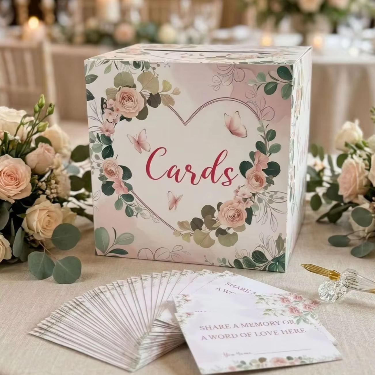 Boîte à cartes florale blanche - Wedding Card Box avis et prix