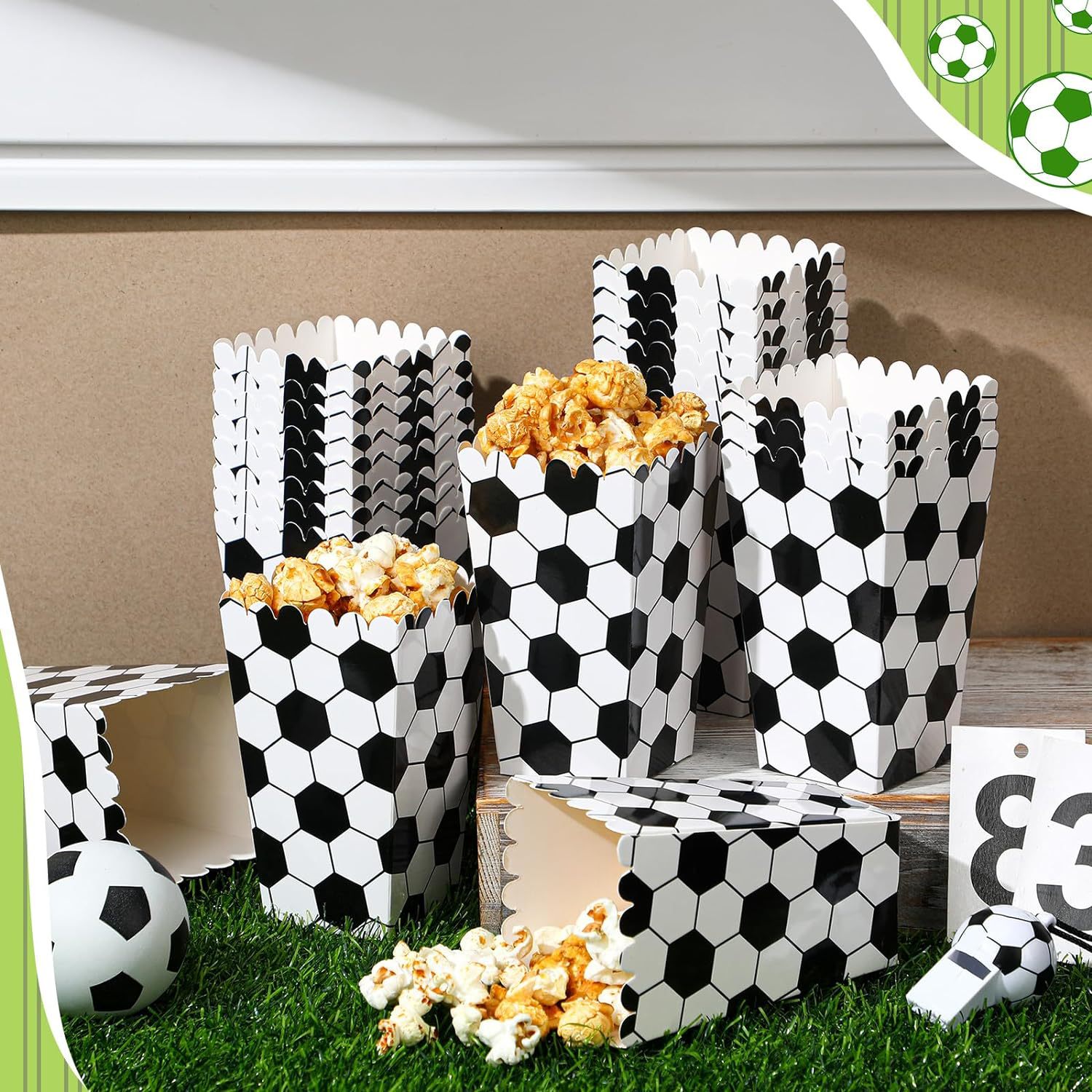 Boîtes à pop-corn de Football, - Wedding Event Supply avis et prix