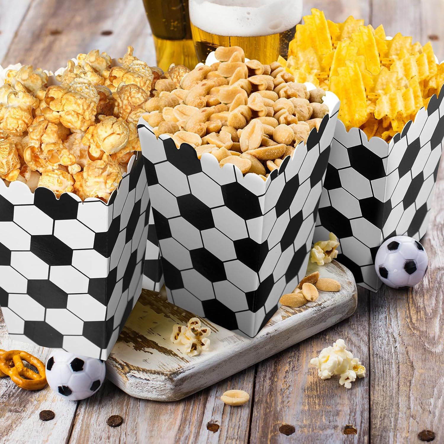 Boîtes à pop-corn de Football, - Wedding Event Supply avis et prix