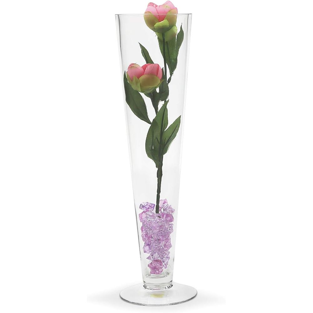 Vase en verre trompette WGV en - Centerpiece Vase Tall avis et prix