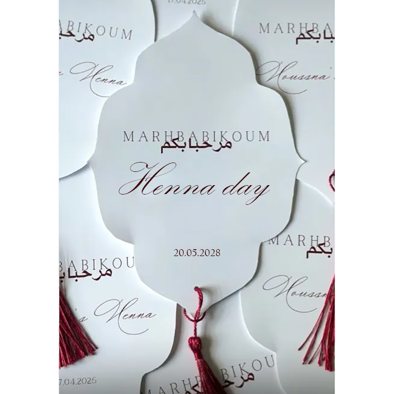 Carte de jour au henné personn - Wedding Supply Business avis et prix