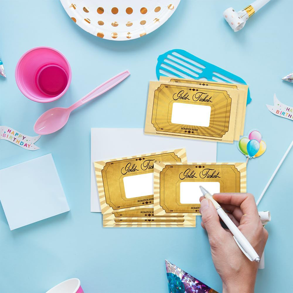 20 autocollants à gratter doré - Wedding Supply Business avis et prix